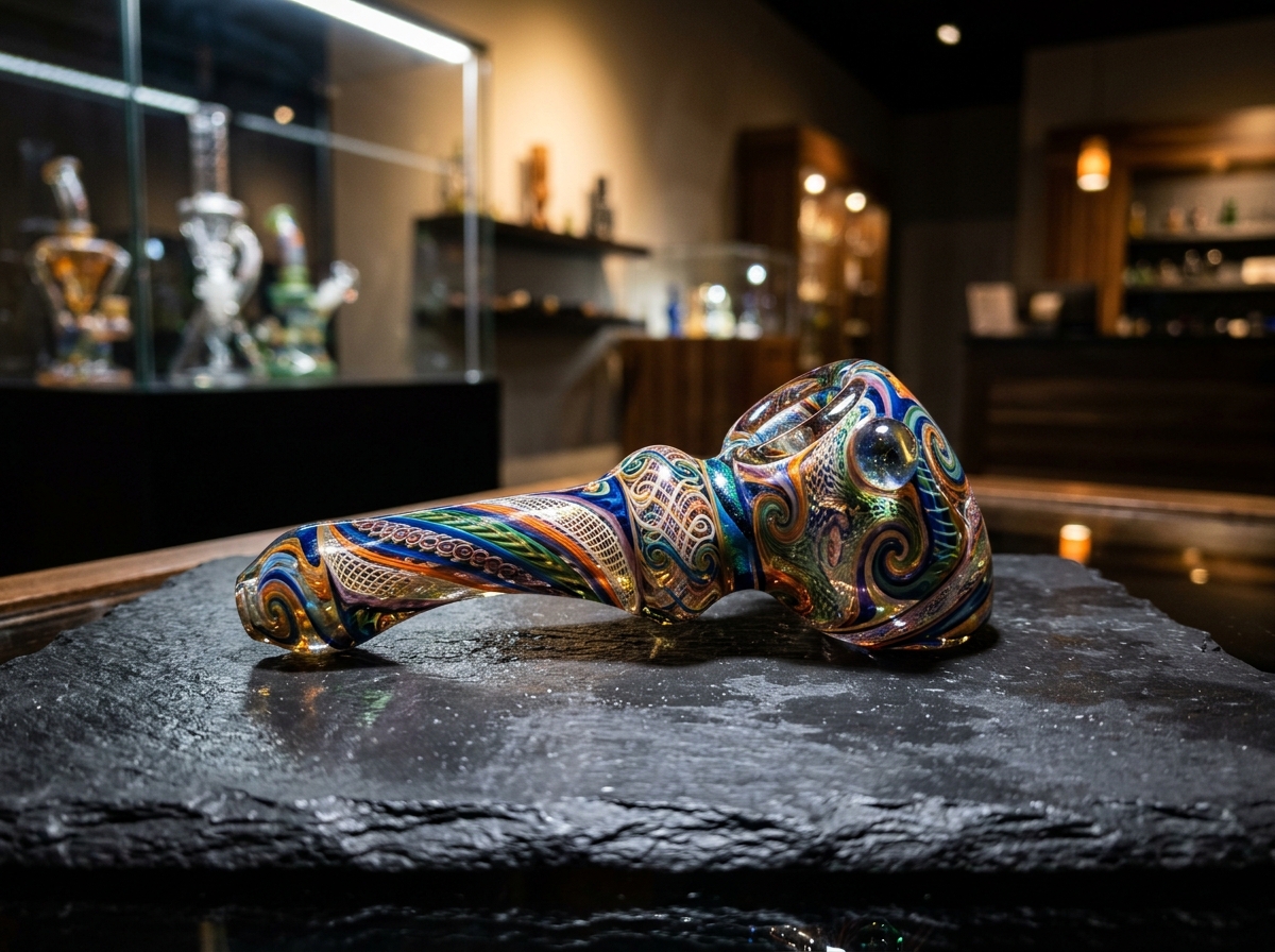 Vast custom glass pieces display at Hard Rock Smoke